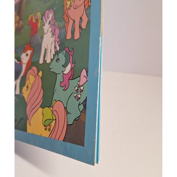 Vintage 1986 My Little Pony Pocket Blue Folder Rainbow & Ponies Hasbro Wesson - Picture 9 of 13